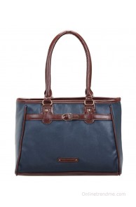 Caprese Maggie Blue P.U Medium Satchel Handbag